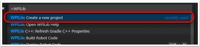 WPILib Command Palette