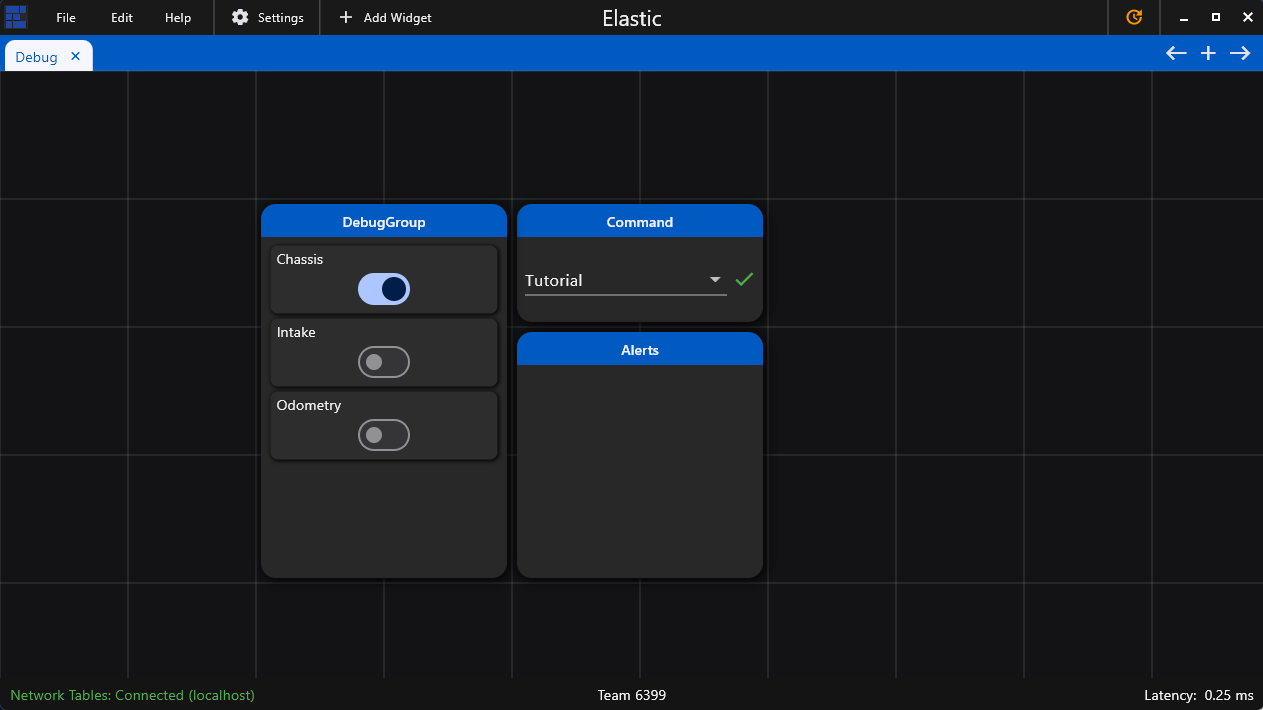 Enable "DebugGroup" in Elastic