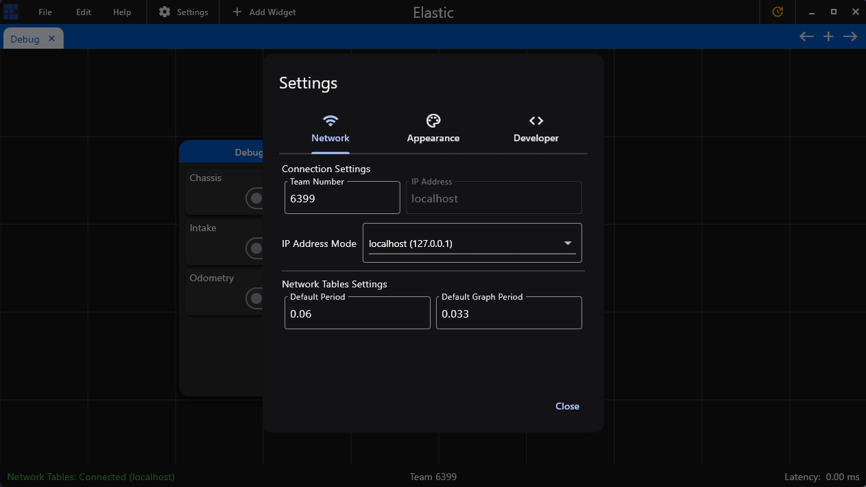 Select "localhost" in Elastic
